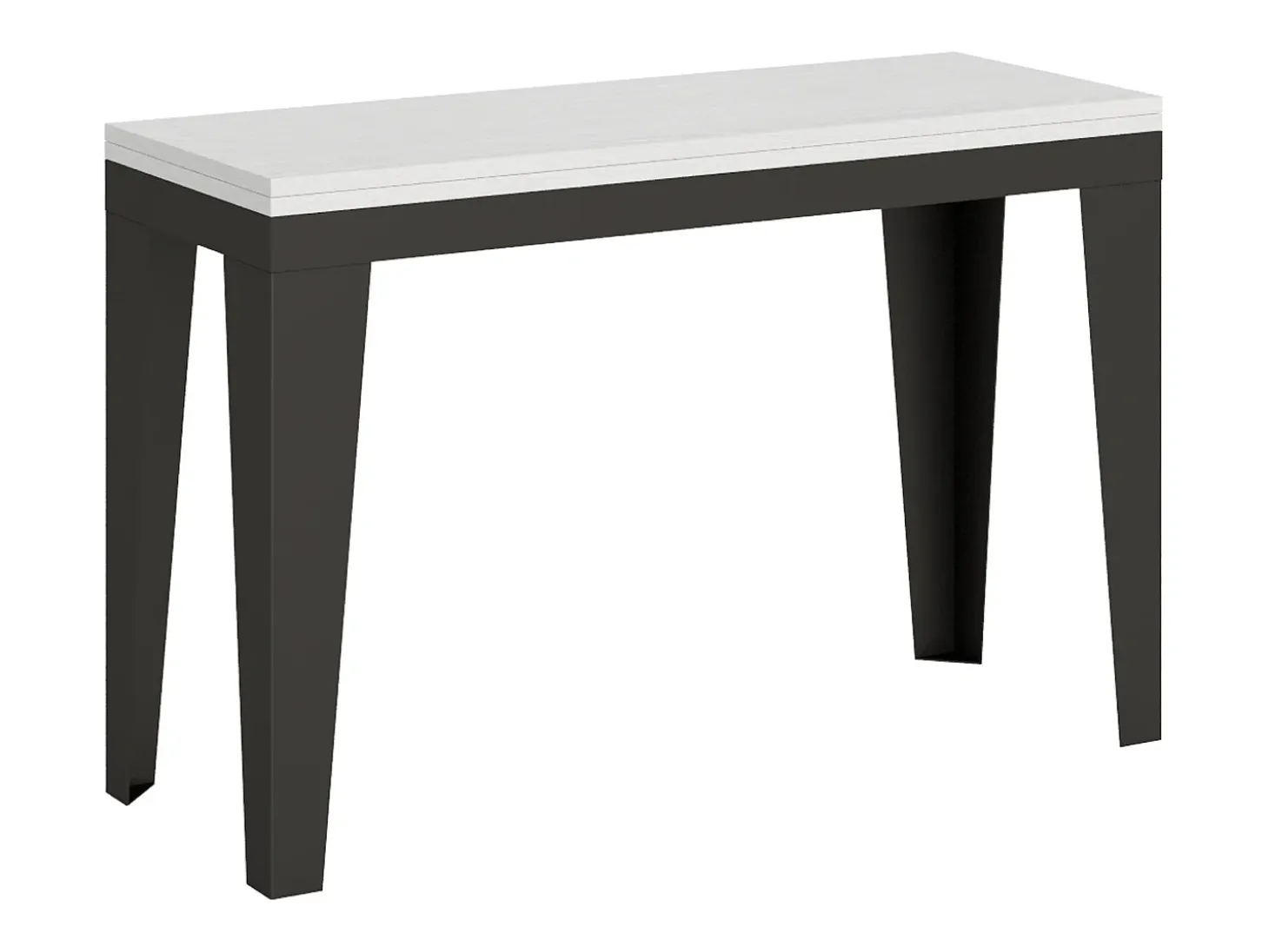 Mesa tipo libro 120x45/90 cm Flame Double Fresno Blanco estructura Antracita