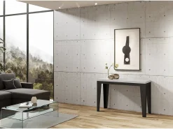 Mesa tipo libro 120x45/90 cm Flame Double Fresno Blanco estructura Antracita