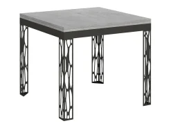 Mesa tipo libro 90x90/180 cm Ghibli Libra Cemento estructura Antracita