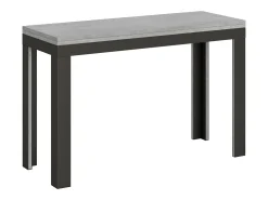 Mesa tipo libro 120/200x45/90 cm Linea Double Cemento estructura Antracita