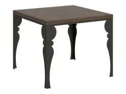 Mesa tipo libro 90x90/180 cm Paxon Libra Nogal estructura Antracita