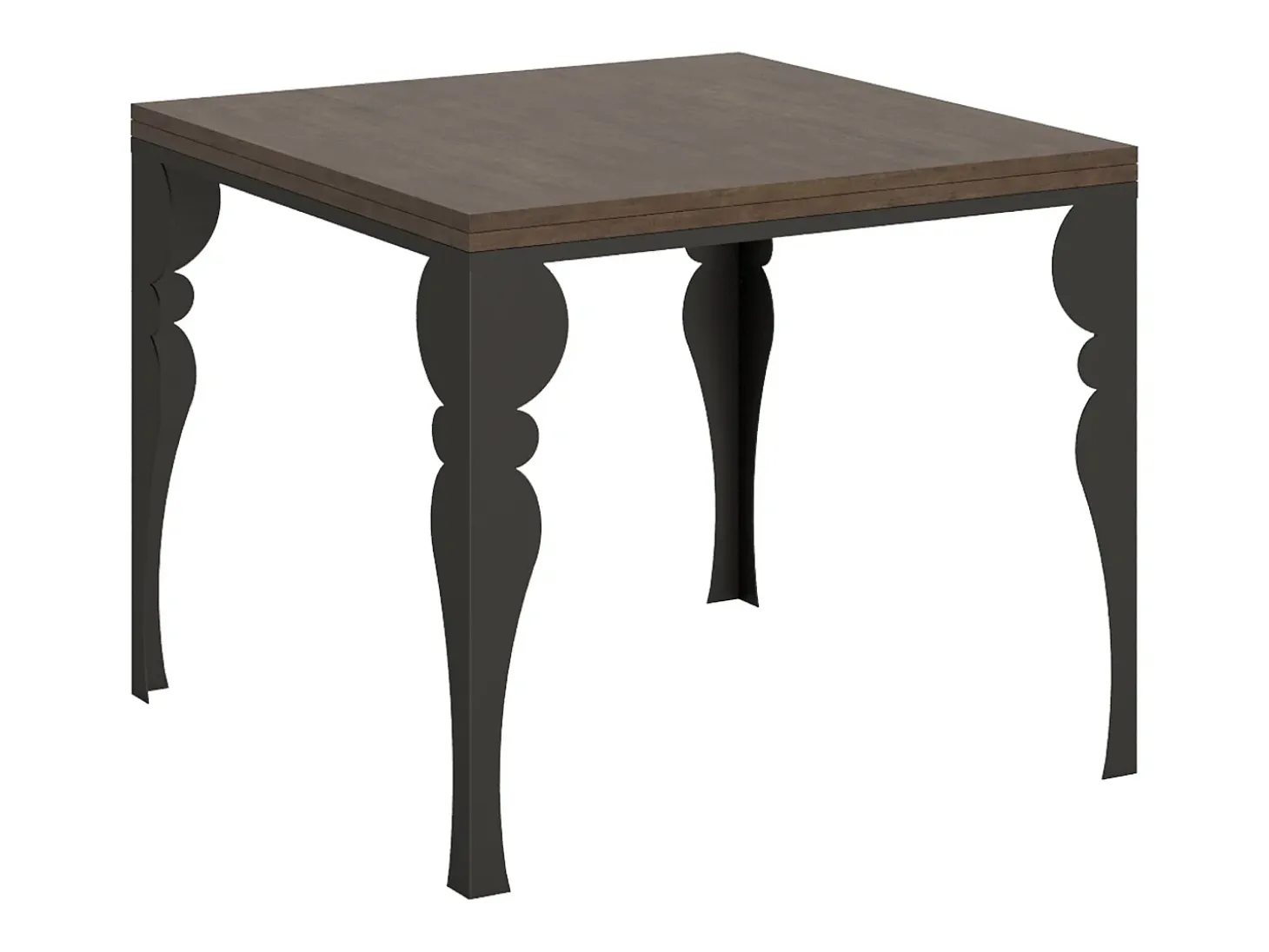 Mesa tipo libro 90x90/180 cm Paxon Libra Nogal estructura Antracita