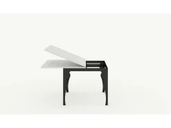 Mesa tipo libro 90x90/180 cm Paxon Libra Nogal estructura Antracita