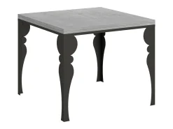 Mesa tipo libro 90x90/180 cm Paxon Libra Cemento estructura Antracita