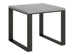 Mesa tipo libro 90x90/180 cm Tecno Libra Cemento estructura Antracita