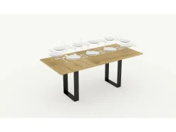 Mesa tipo libro 120x45/90 cm Tecno Double Nogal estructura Antracita
