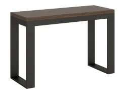 Mesa tipo libro 120x45/90 cm Tecno Double Nogal estructura Antracita