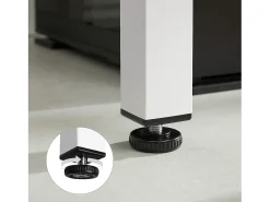 Mesa Valora ROVA de roble con patas blancas, estilo moderno para comedor