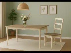 Mesa 160x78x80 cm Crema Rimini RI026