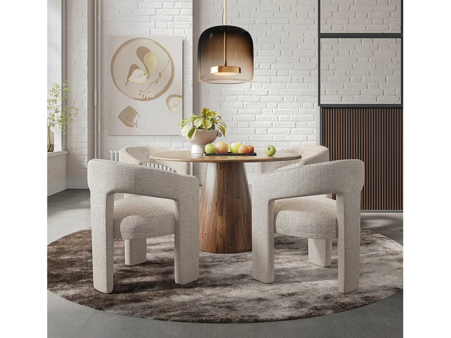 Mesa 127x76x127 cm Marrón Avola av2271-50