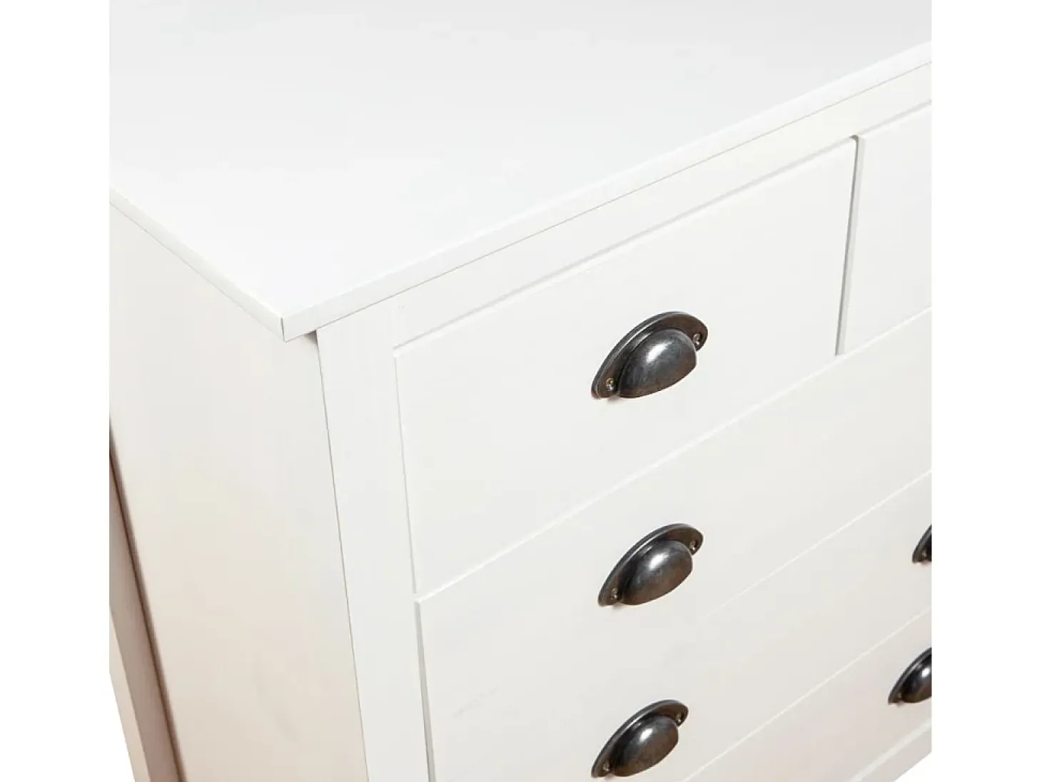 Mesita de noche Hill madera maciza de pino blanco 79x40x80 cm ES675764
