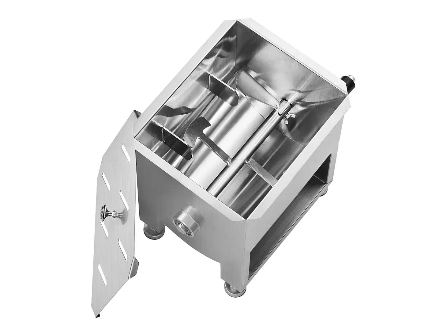 Mezcladora de Carne SucceBuy, Manual con Depósito Fijo de 15 L de Acero Inoxidable para Carne Picada