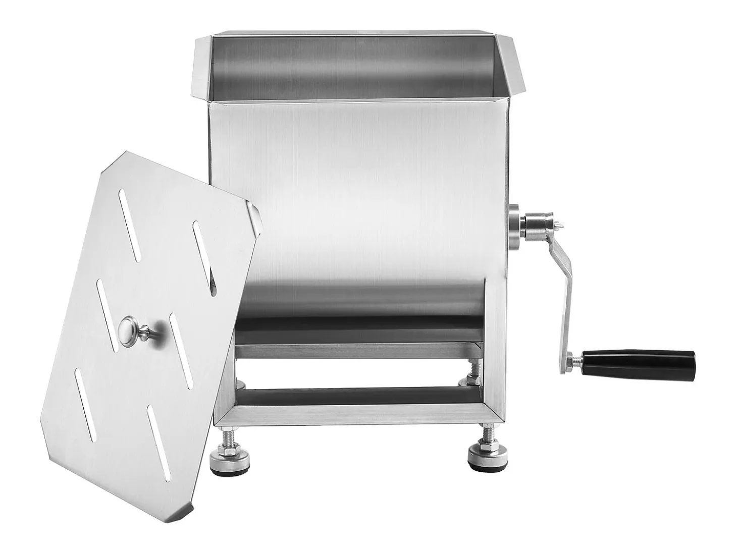 Mezcladora de Carne SucceBuy, Manual con Depósito Fijo de 15 L de Acero Inoxidable para Carne Picada