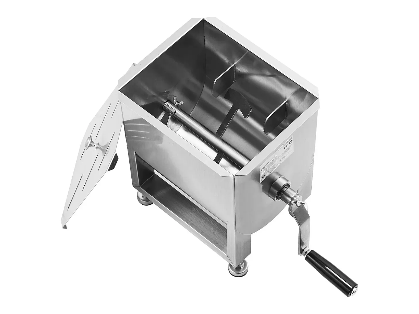 Mezcladora de Carne SucceBuy, Manual con Depósito Fijo de 15 L de Acero Inoxidable para Carne Picada