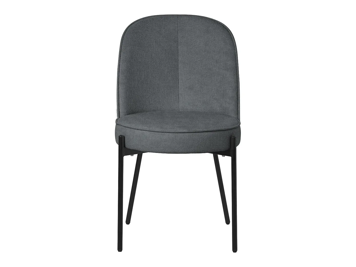 ML-Design 4 Sillas de comedor redondas antracita poliéster tapizado con patas de metal asiento acolchado con respaldo diseño atemporal ergonómico