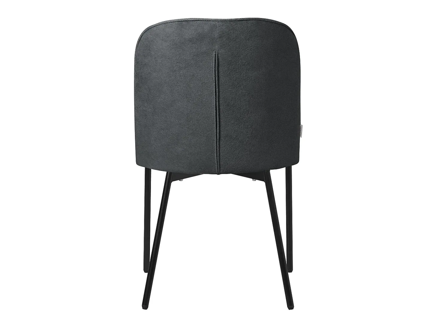 ML-Design 2 Sillas de comedor redondas antracita poliéster tapizado con patas de metal asiento acolchado con respaldo diseño atemporal ergonómico