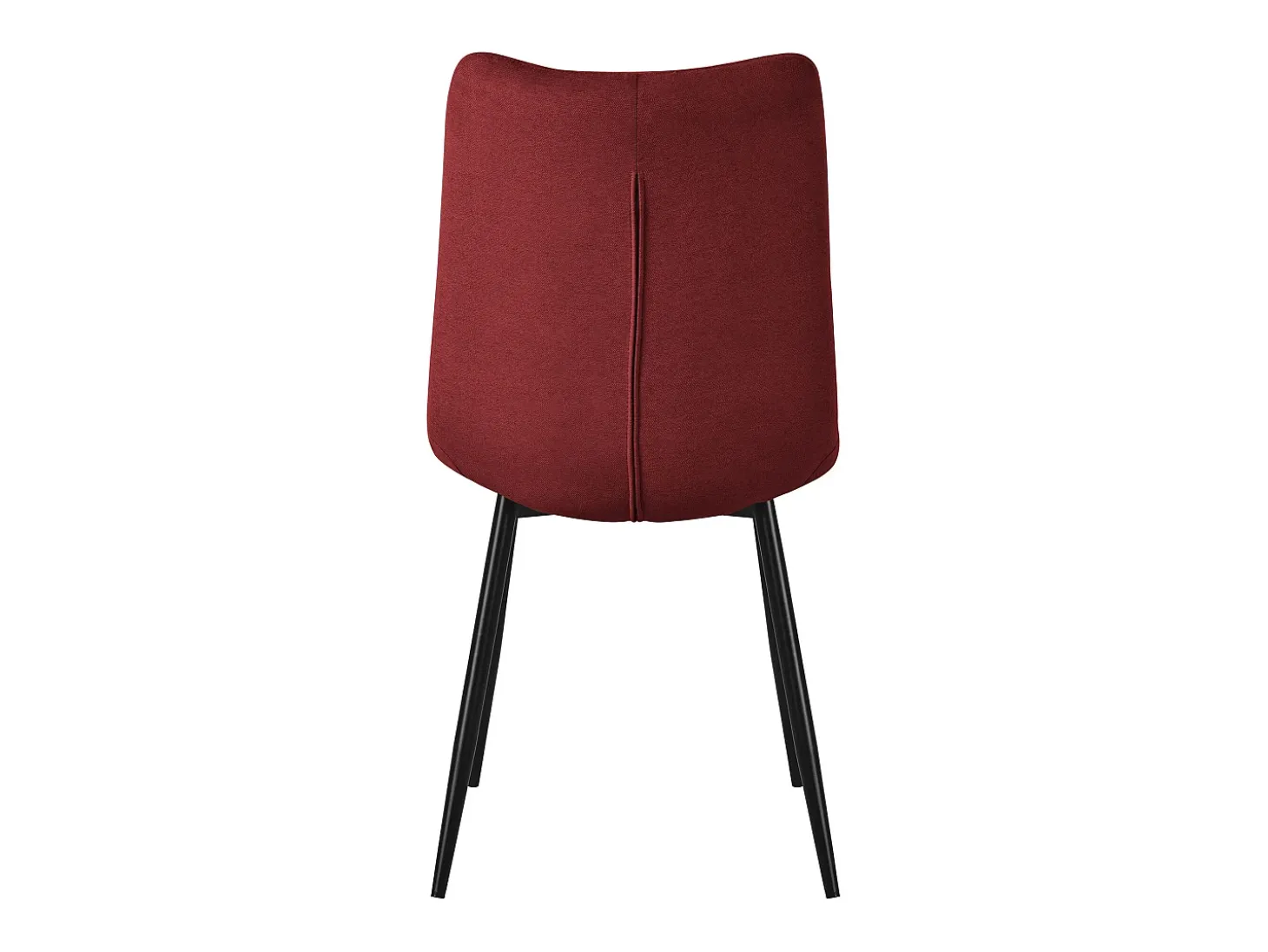 ML-Design Silla de comedor set de 4 piezas rojo, Silla de salón con tapicería de tela y patas de metal negro