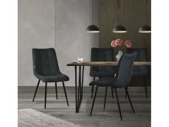 ML-Design Silla de comedor juego de 6 piezas Antracita, Silla de salón con funda de tela