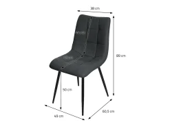 ML-Design Silla de comedor juego de 6 piezas Antracita, Silla de salón con funda de tela