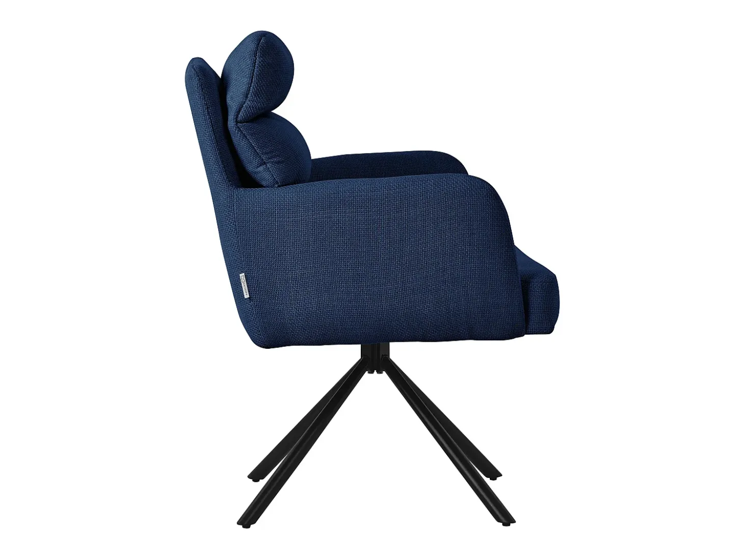 ML-Design Sillas de comedor giratorias, juego de 6, azul oscuro, Sillones con reposabrazos y respaldo