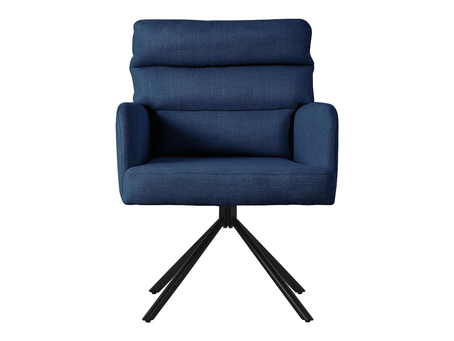 ML-Design Sillas de comedor giratorias, juego de 6, azul oscuro, Sillones con reposabrazos y respaldo