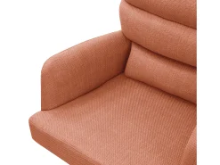 ML-Design Sillas de comedor giratorias, set de 2, naranja, Sillas de salón con reposabrazos y respaldo