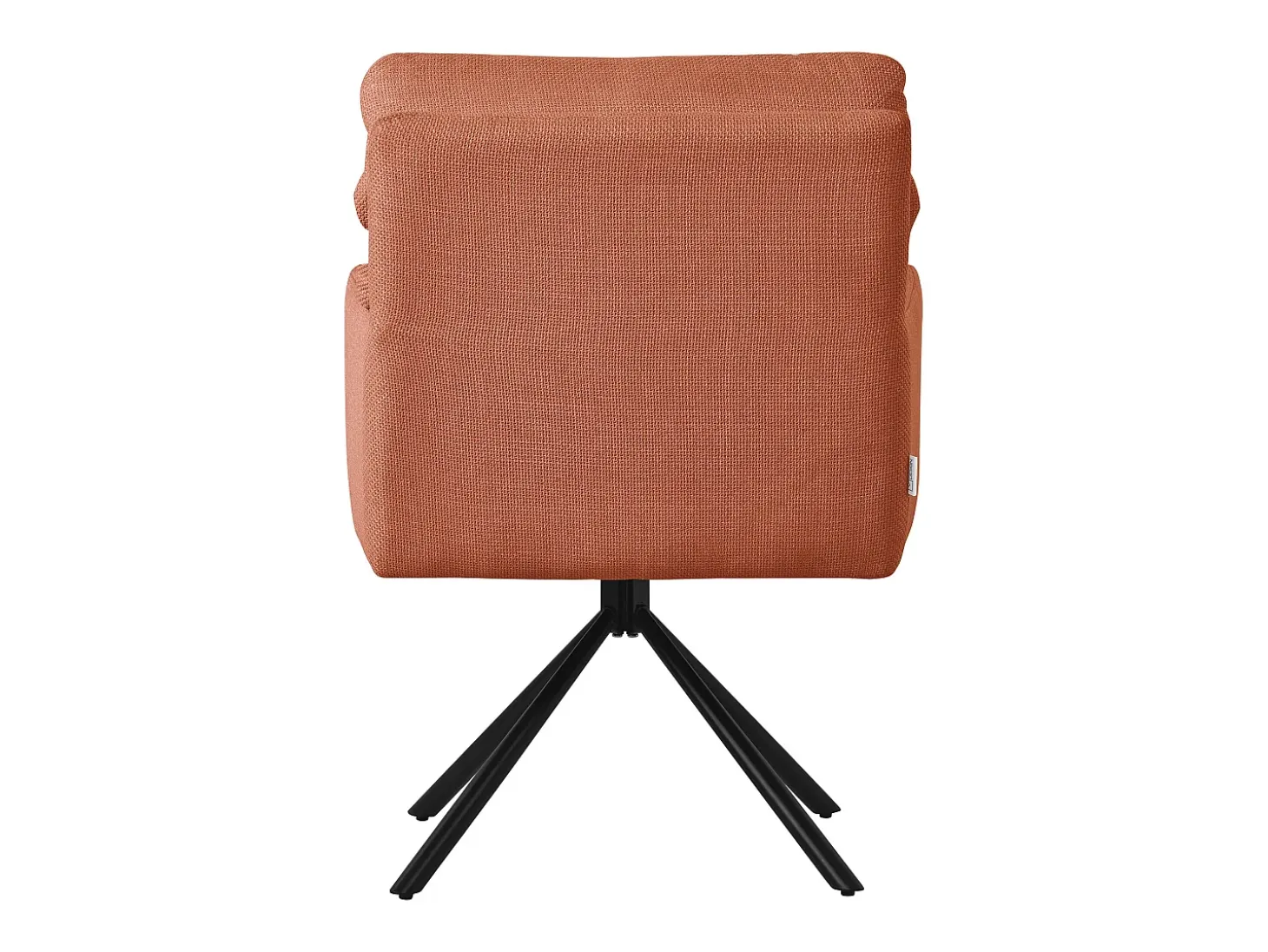 ML-Design Sillas de comedor giratorias, set de 2, naranja, Sillas de salón con reposabrazos y respaldo