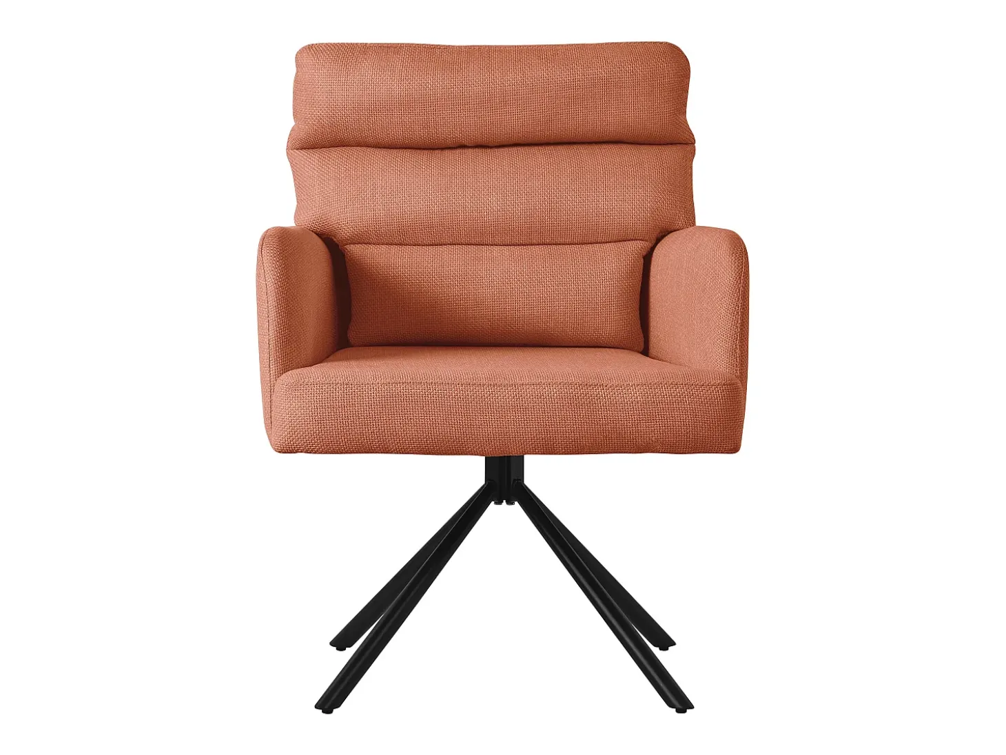 ML-Design Sillas de comedor giratorias, set de 2, naranja, Sillas de salón con reposabrazos y respaldo