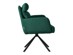 ML-Design Sillas de comedor giratorias, set de 6, verde oscuro, Sillas de salón con reposabrazos y respaldo
