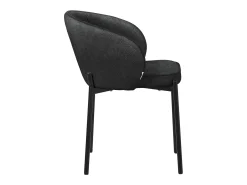 ML-Design 4x Sillas de comedor antracita con revestimiento de tela, asiento sofá de salón con respaldo, mueble de cocina tapizado con patas de metal