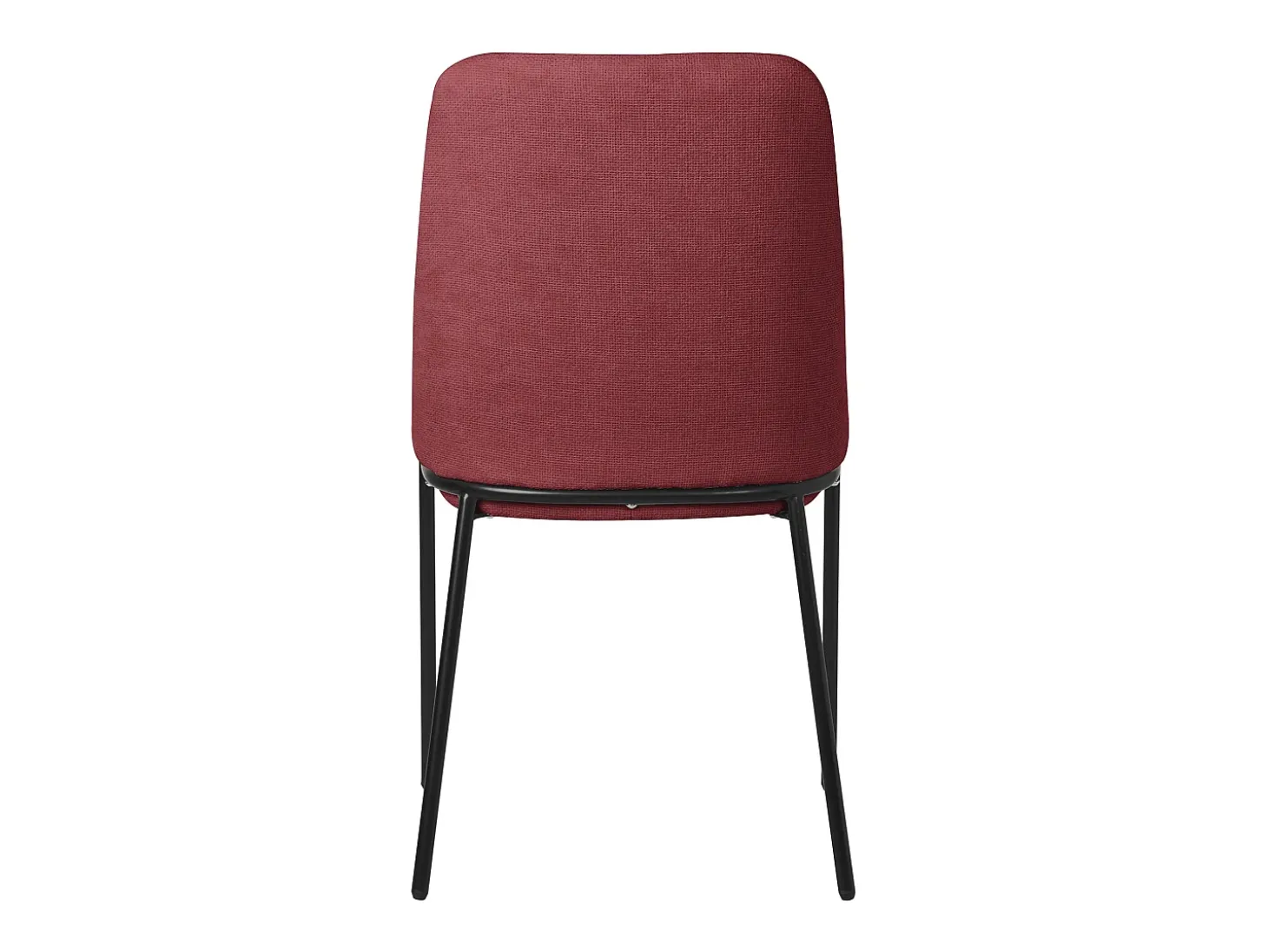 ML-Design 4x Sillas de comedor rojas poliéster tapizado con patas de metal asiento acolchado con respaldo diseño atemporal mueble ergonómico