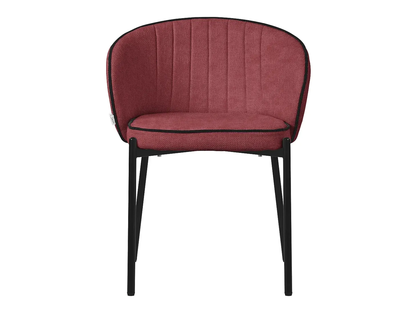ML-Design 4x Sillas de comedor rojo con revestimiento de tela, asiento sofá de salón con respaldo, mueble de cocina tapizado con patas de metal