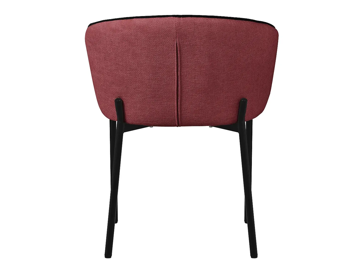 ML-Design 2x Sillas de comedor rojo con revestimiento de tela, asiento sofá de salón con respaldo, mueble de cocina tapizado con patas de metal
