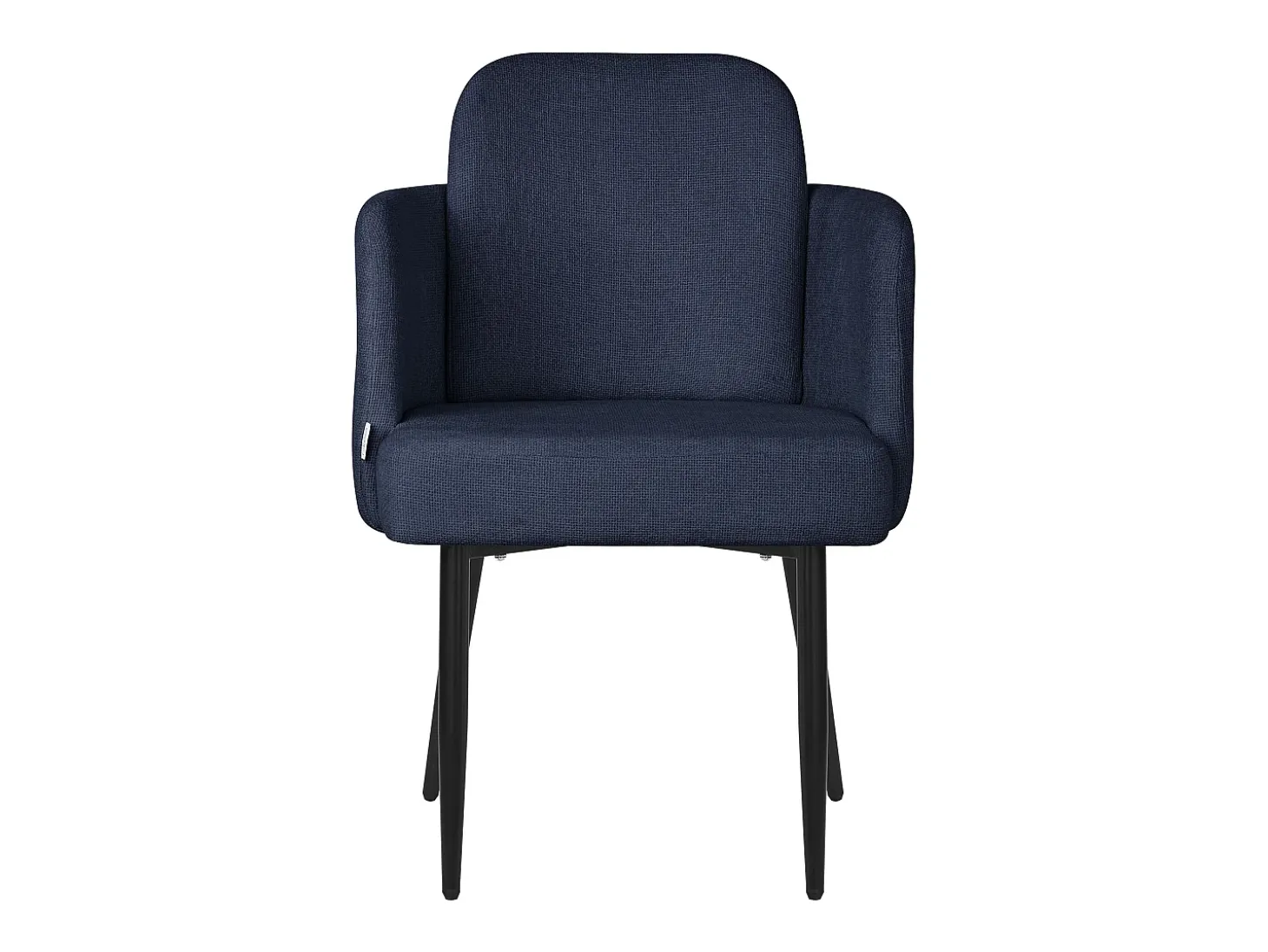 ML-Design 4x Sillas de comedor con funda de tela antracita asientos sofá de salón con respaldo y reposabrazos de ratán mueble tapizado, patas de metal
