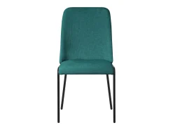 ML-Design 4x Sillas de comedor petróleo poliéster tapizado con patas de metal asiento acolchado con respaldo diseño atemporal mueble ergonómico