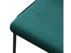 ML-Design 4x Sillas de comedor petróleo poliéster tapizado con patas de metal asiento acolchado con respaldo diseño atemporal mueble ergonómico