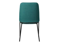 ML-Design 4x Sillas de comedor petróleo poliéster tapizado con patas de metal asiento acolchado con respaldo diseño atemporal mueble ergonómico