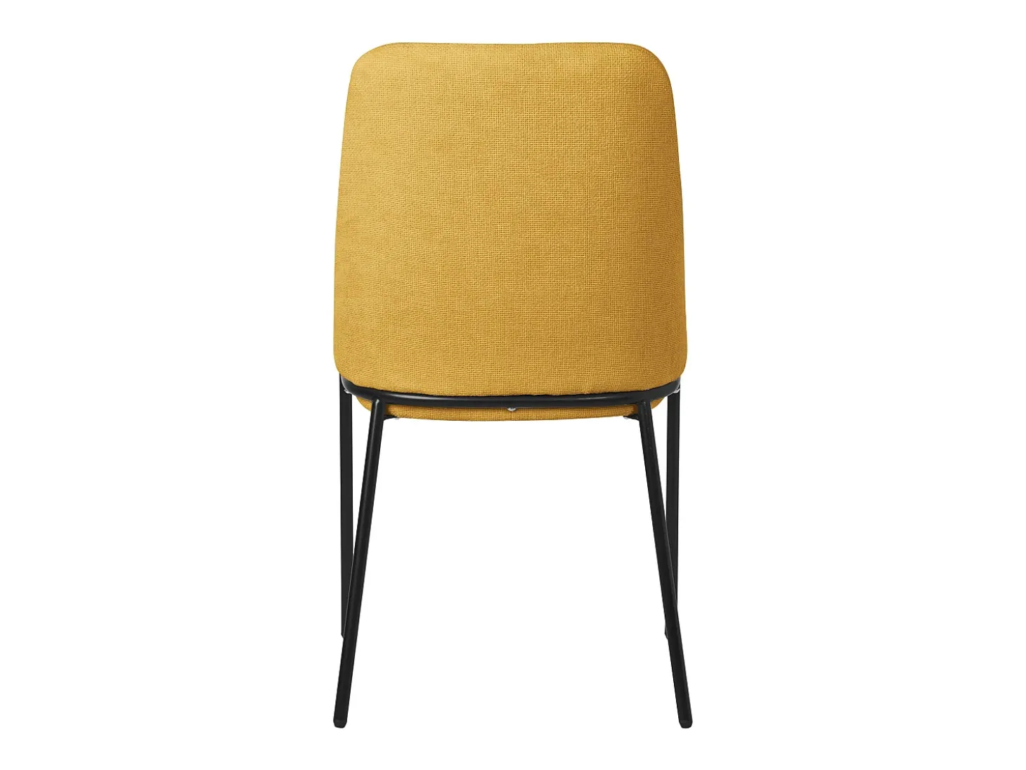 ML-Design 2x Sillas de comedor mostaza poliéster tapizado con patas de metal asiento acolchado con respaldo diseño atemporal mueble ergonómico