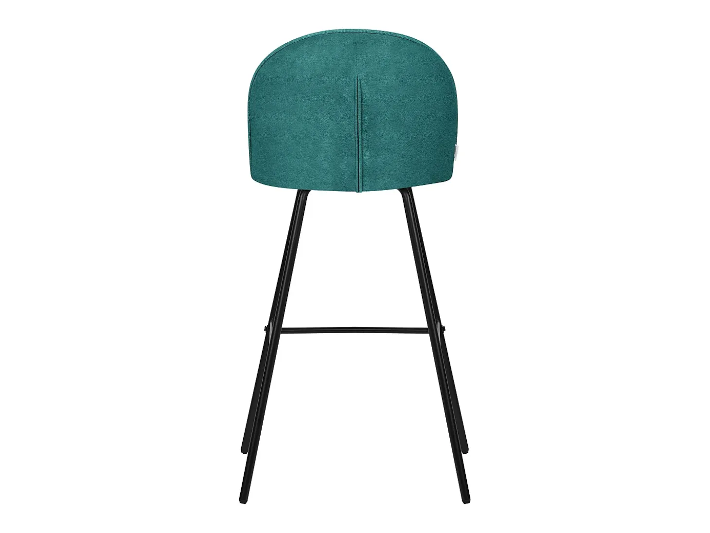 ML-Design 2x Taburetes de bar turquesa oscuro con tapizado de tela, 75cm sillas con respaldo y reposapíes, estructura metálica sillones para encimera