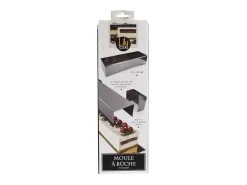 Molde para Tronco Cuadrado 31x10cm Plata con Extremos Desmontables