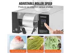 Máquina Comercial de Hielo en Copos SucceBuy, 170 kg/24 h de Acero Inoxidable para Helados