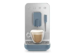 Máquina de café espresso con molinillo Smeg Collezione BCC12SBMEU azul tormenta, molinillo de acero inoxidable, boquilla de vapor, 19 bares, Thermoblock