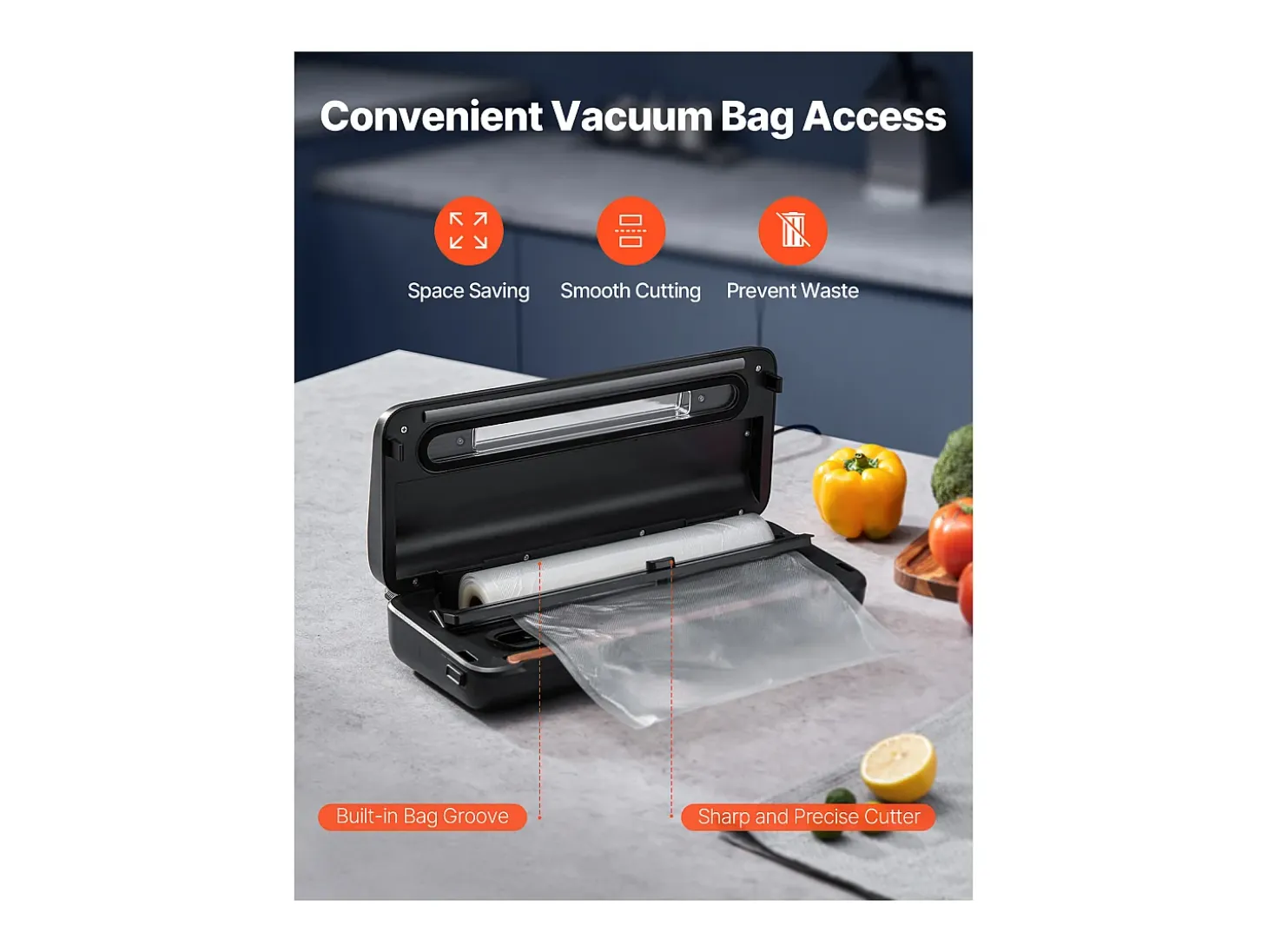 Máquina de Vacío SucceBuy, Conservador Automático Rápido y Compacto, 120 W con 10 Bolsas