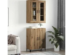 Mueble alto 2 piezas roble artesanal 69,5x34x180 cm