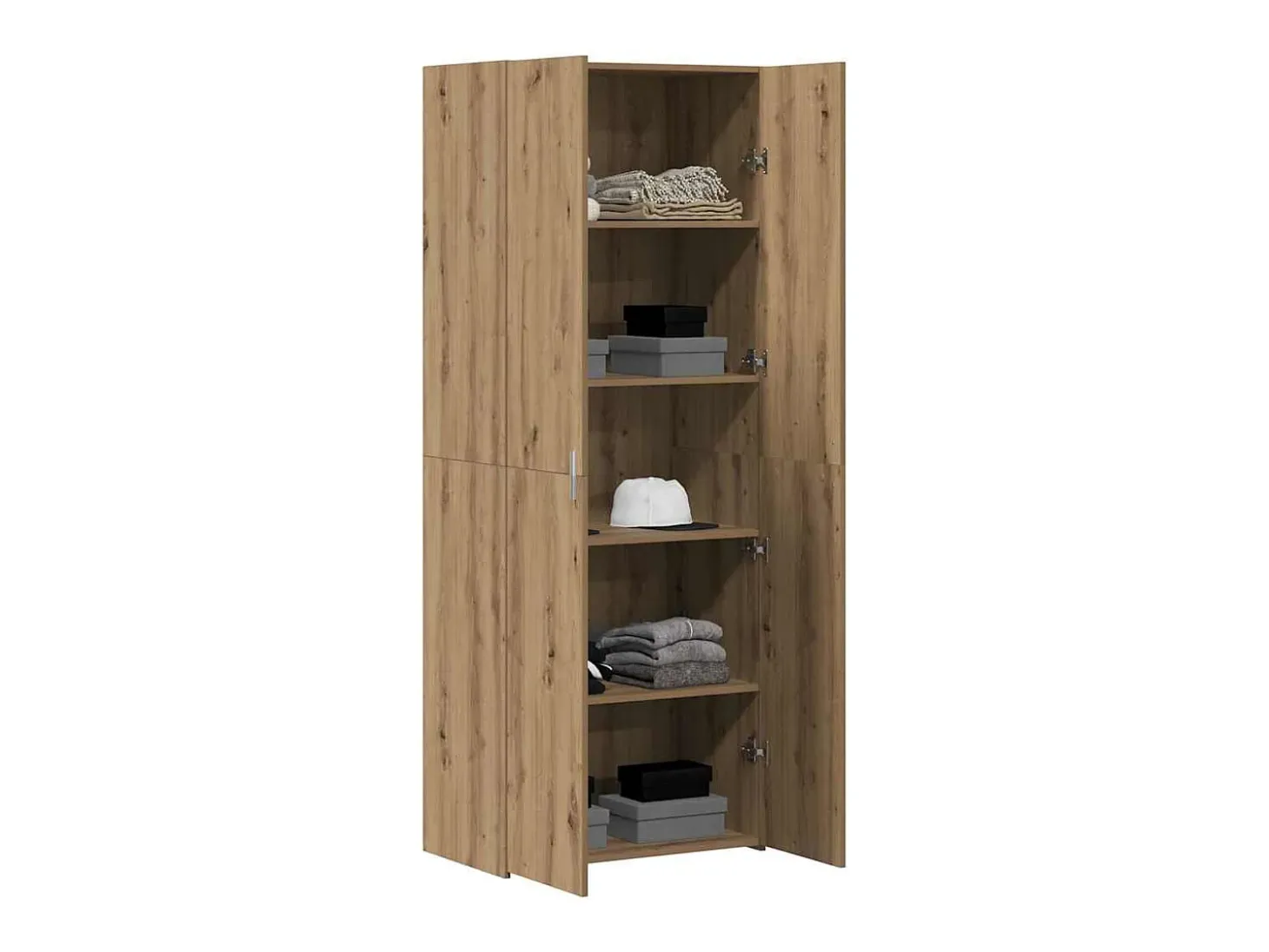 Mueble alto en roble trabajado a mano 70 x 42,5 x 185 cm