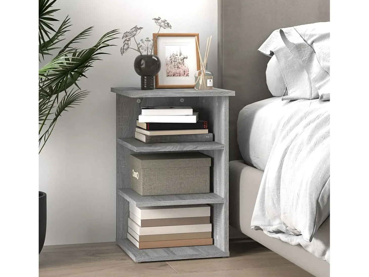 Mueble auxiliar Sonoma gris 35x35x55 cm Madera de ingeniería
