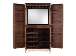 Mueble bar en madera de mango y metal 179 cm alto