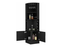Mueble bar esquinero Syrah, con soporte para copas 180.6CM A X 46.9CM An X 46.9CM P Wengue