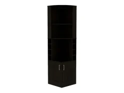 Mueble bar esquinero Syrah, con soporte para copas 180.6CM A X 46.9CM An X 46.9CM P Wengue