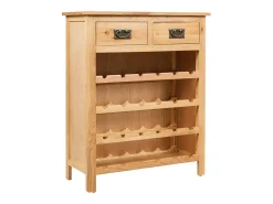 Mueble botellero de madera maciza de roble 72x32x90 cm ES447309